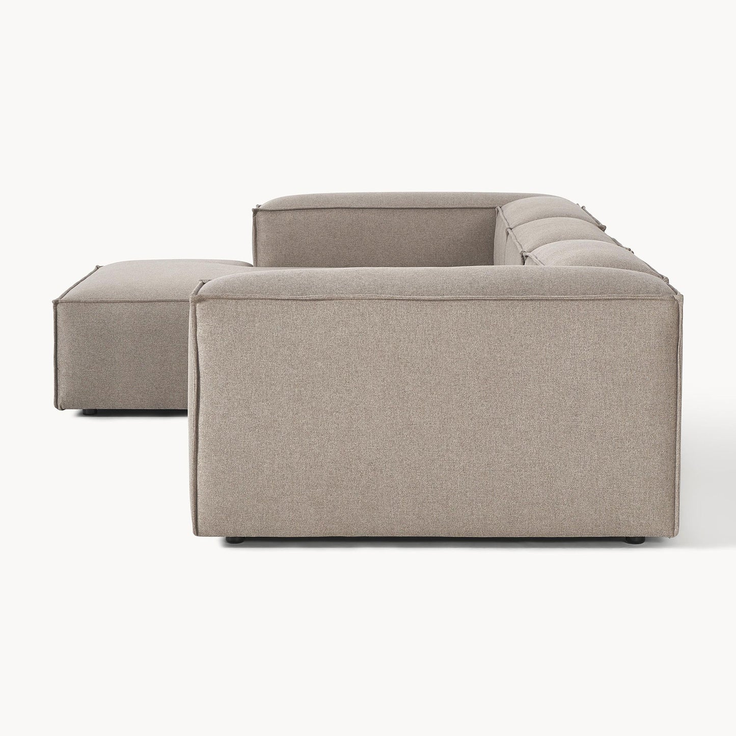 ElegantEdge 3 Seater Mouse Grey L Shaped Sofa