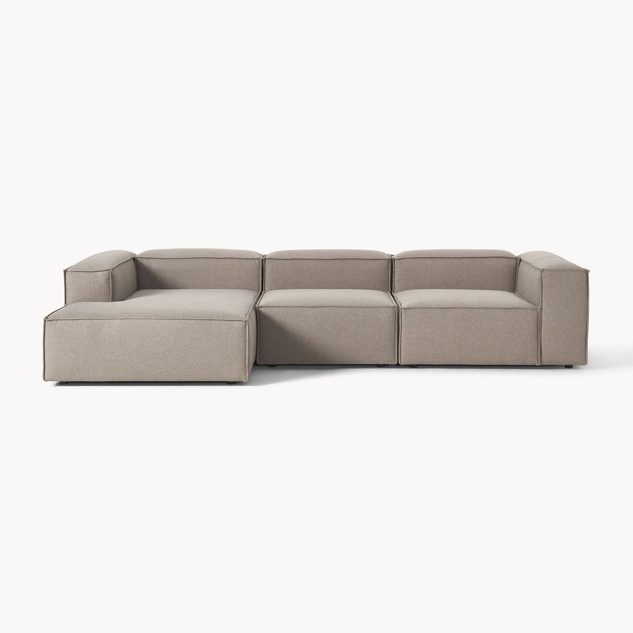 ElegantEdge 3 Seater Mouse Grey L Shaped Sofa