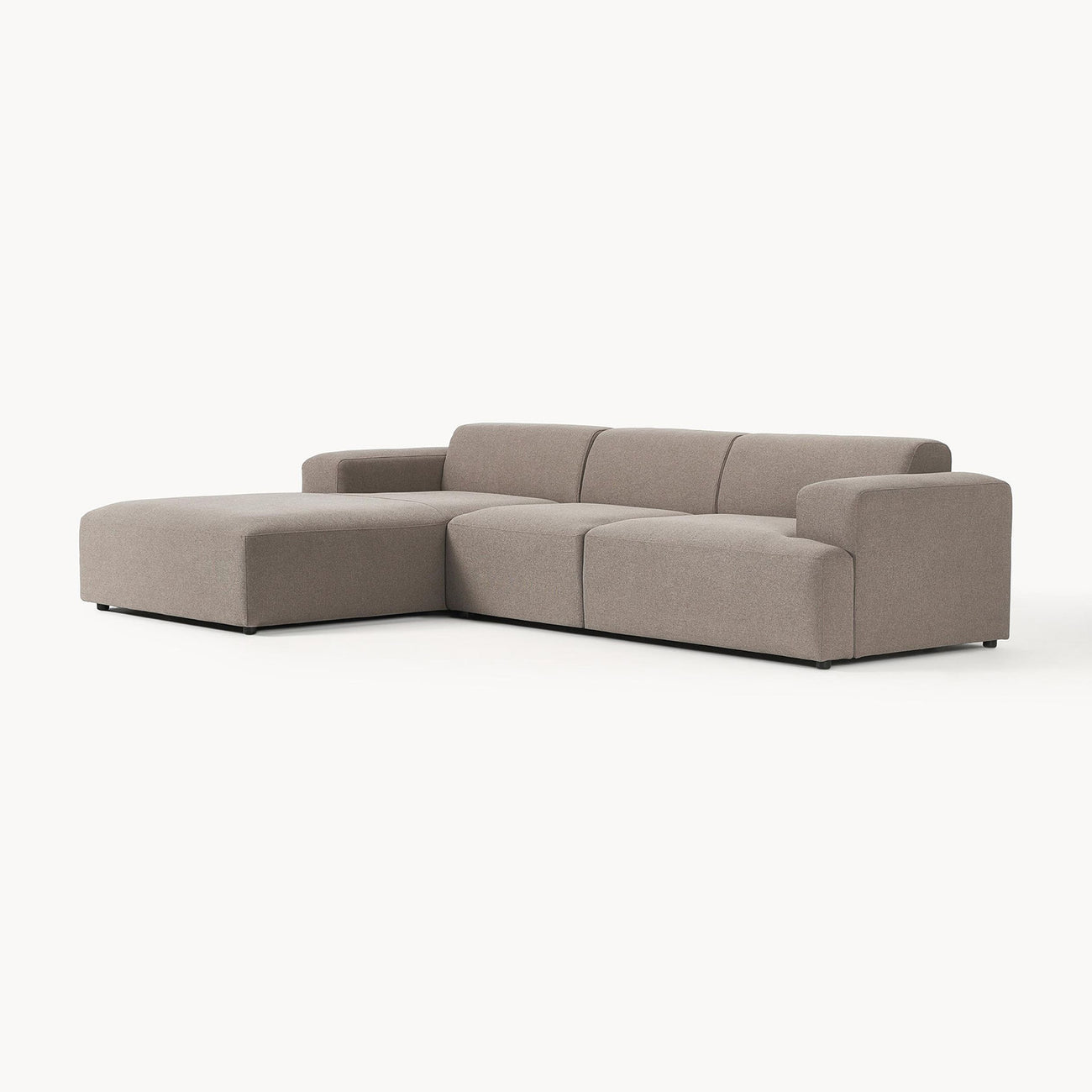 ComfortHaven 3 Seater L Shaped Sofa Mouse Grey