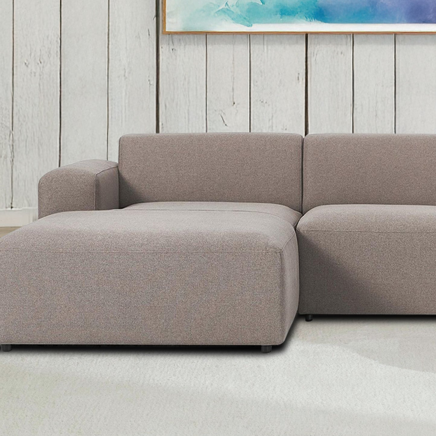 ComfortHaven 3 Seater L Shaped Sofa Mouse Grey