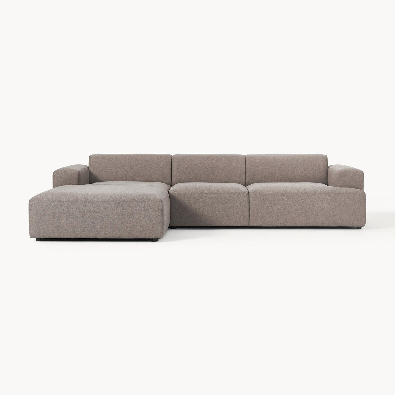 ComfortHaven 3 Seater L Shaped Sofa Mouse Grey