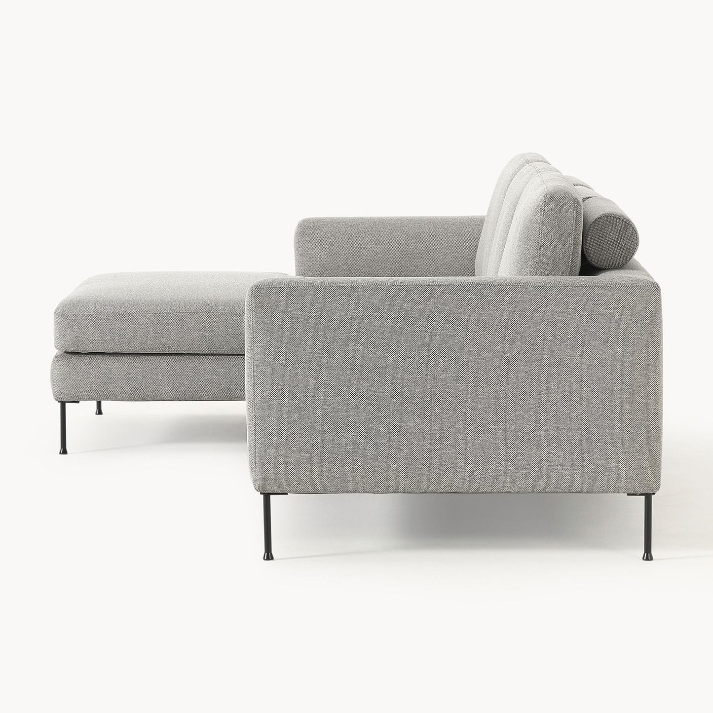 ModernElegance L Shaped 3 Seater Sofa Grey