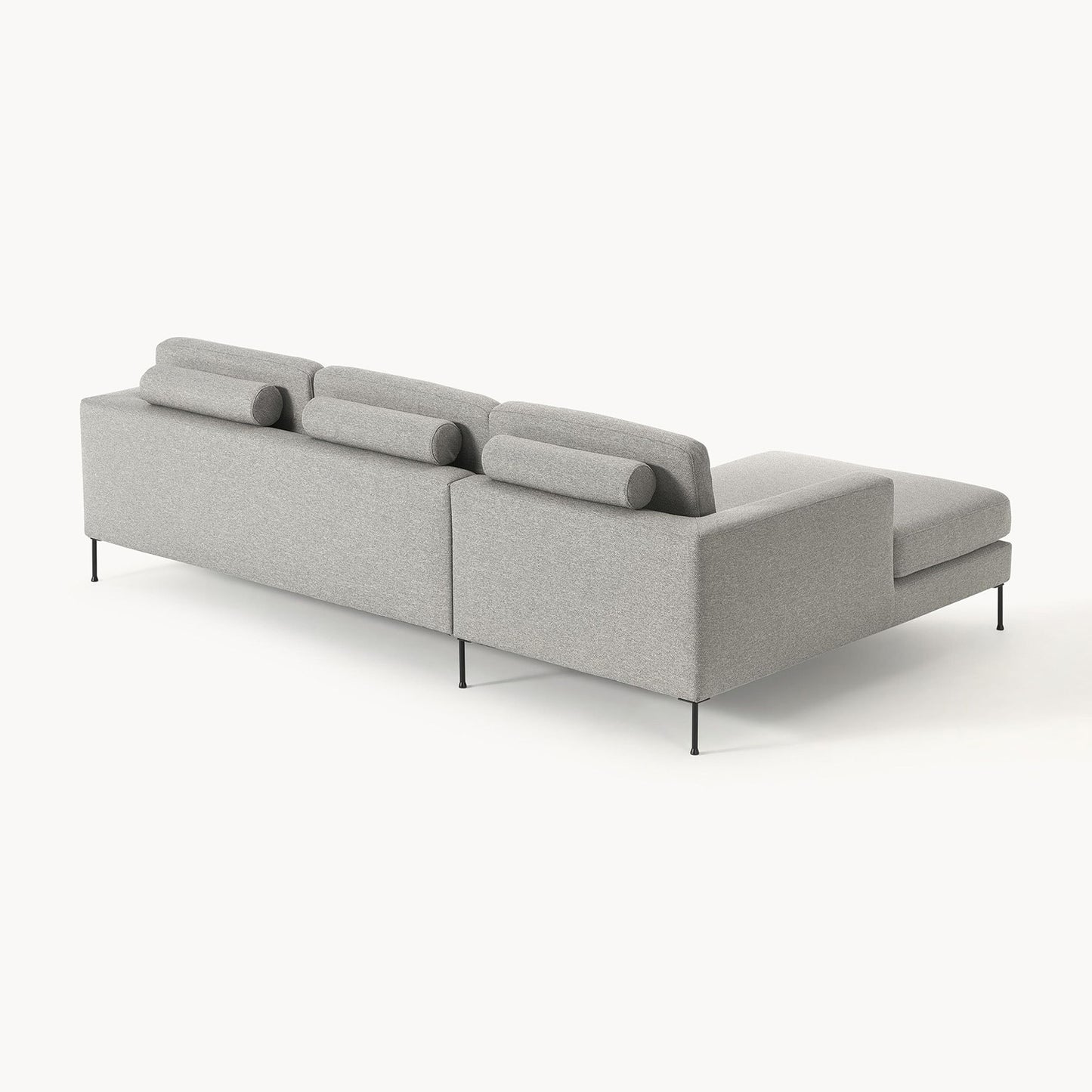 ModernElegance L Shaped 3 Seater Sofa Grey