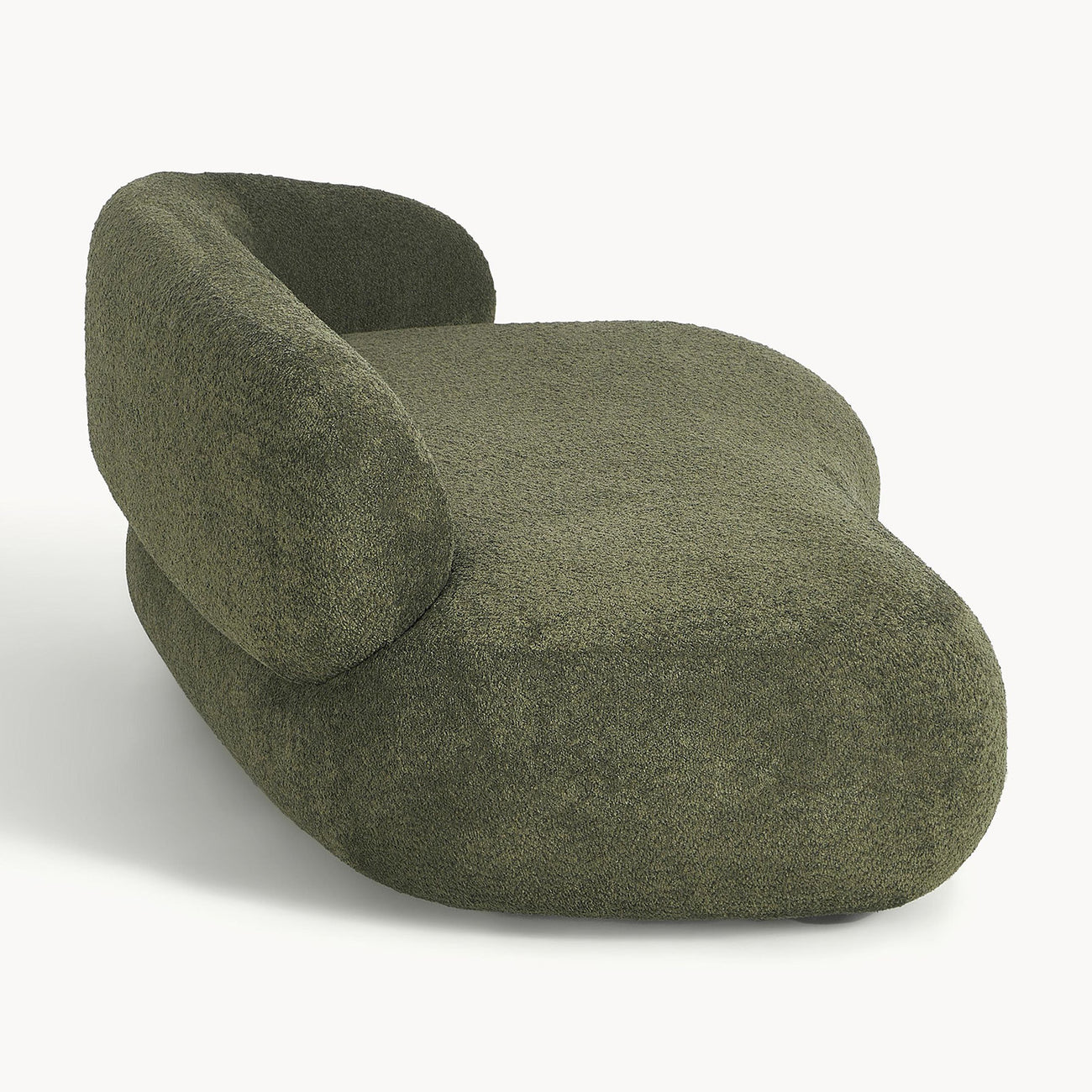 LuxeLounge Boucle 3 Seater Sofa Olive Green