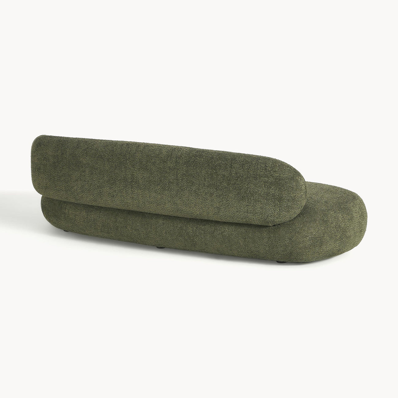 LuxeLounge Boucle 3 Seater Sofa Olive Green