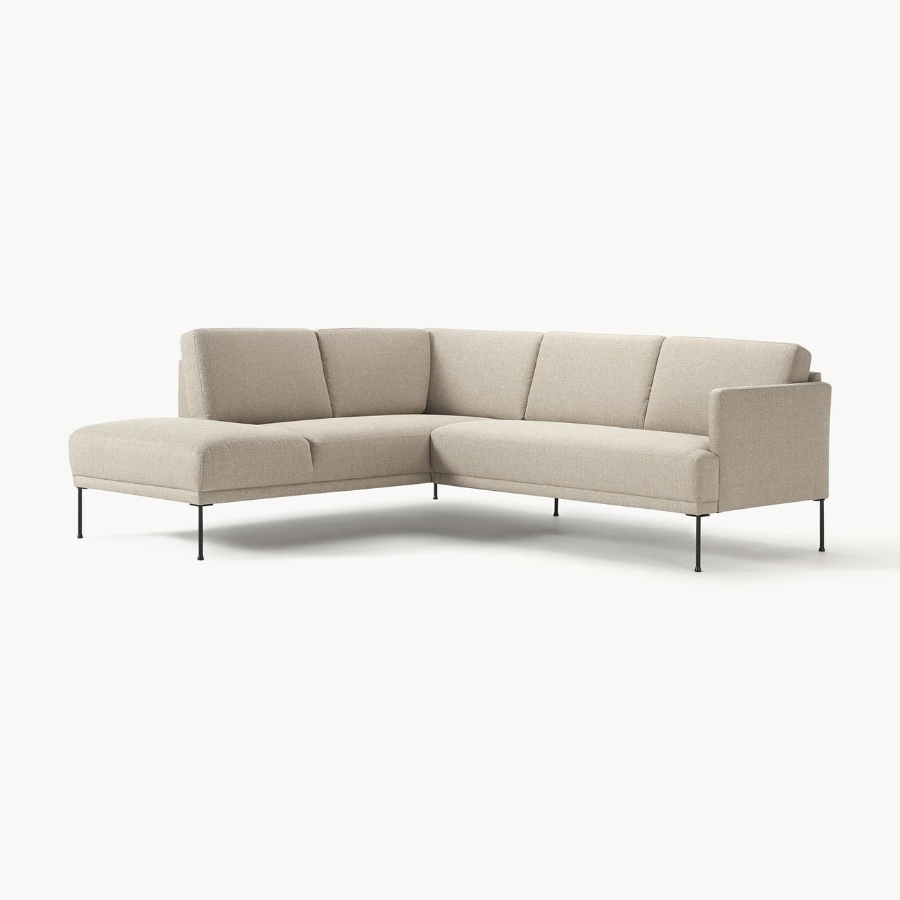 ModernElegance L Shaped 5 Seater Beige