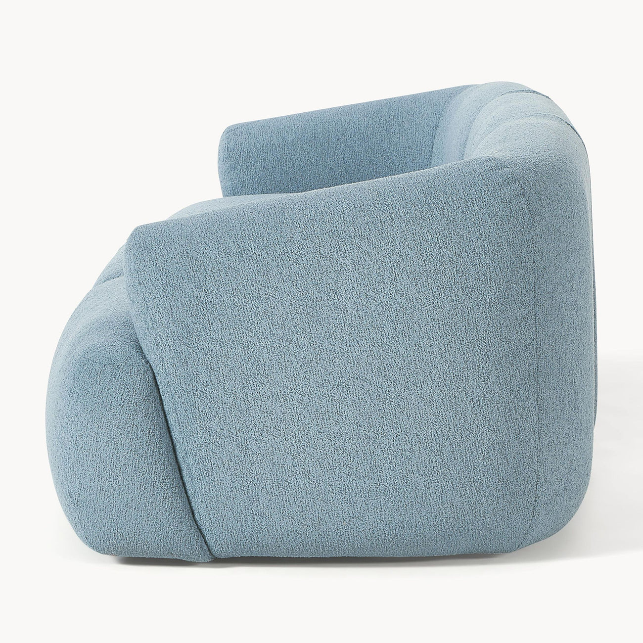 ZenLiving 3 Seater Sofa Boucle Blue