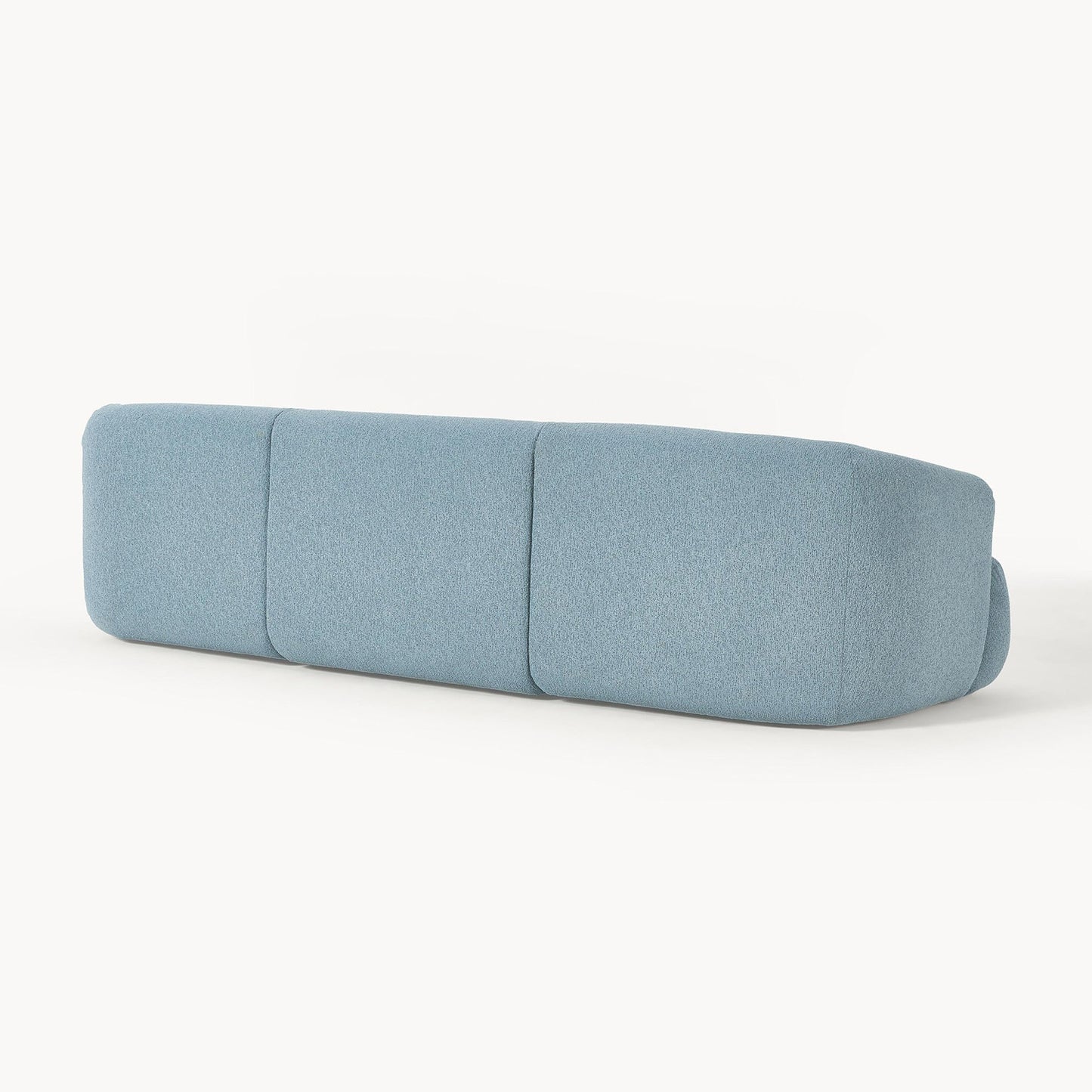 ZenLiving 3 Seater Sofa Boucle Blue