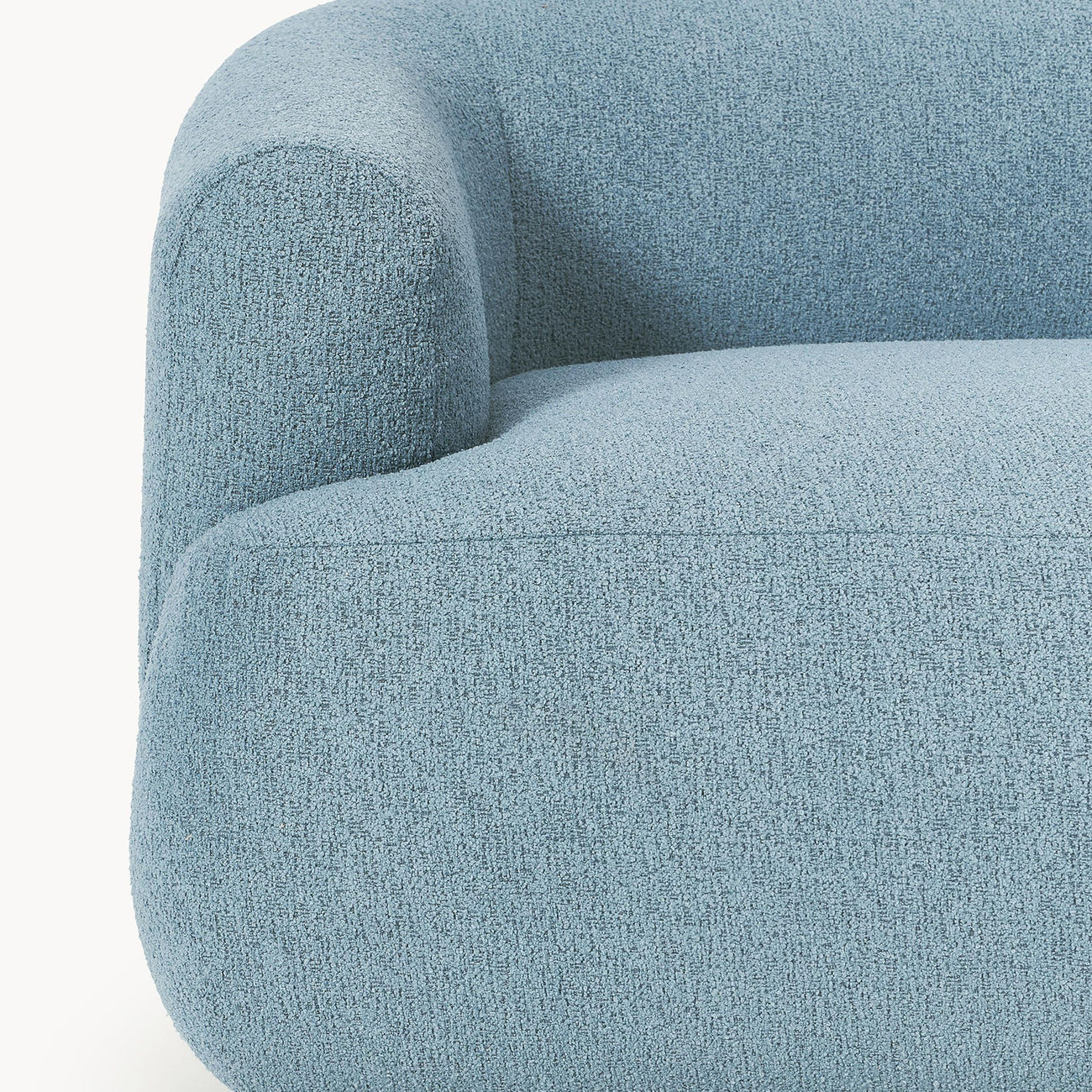 ZenLiving 3 Seater Sofa Boucle Blue