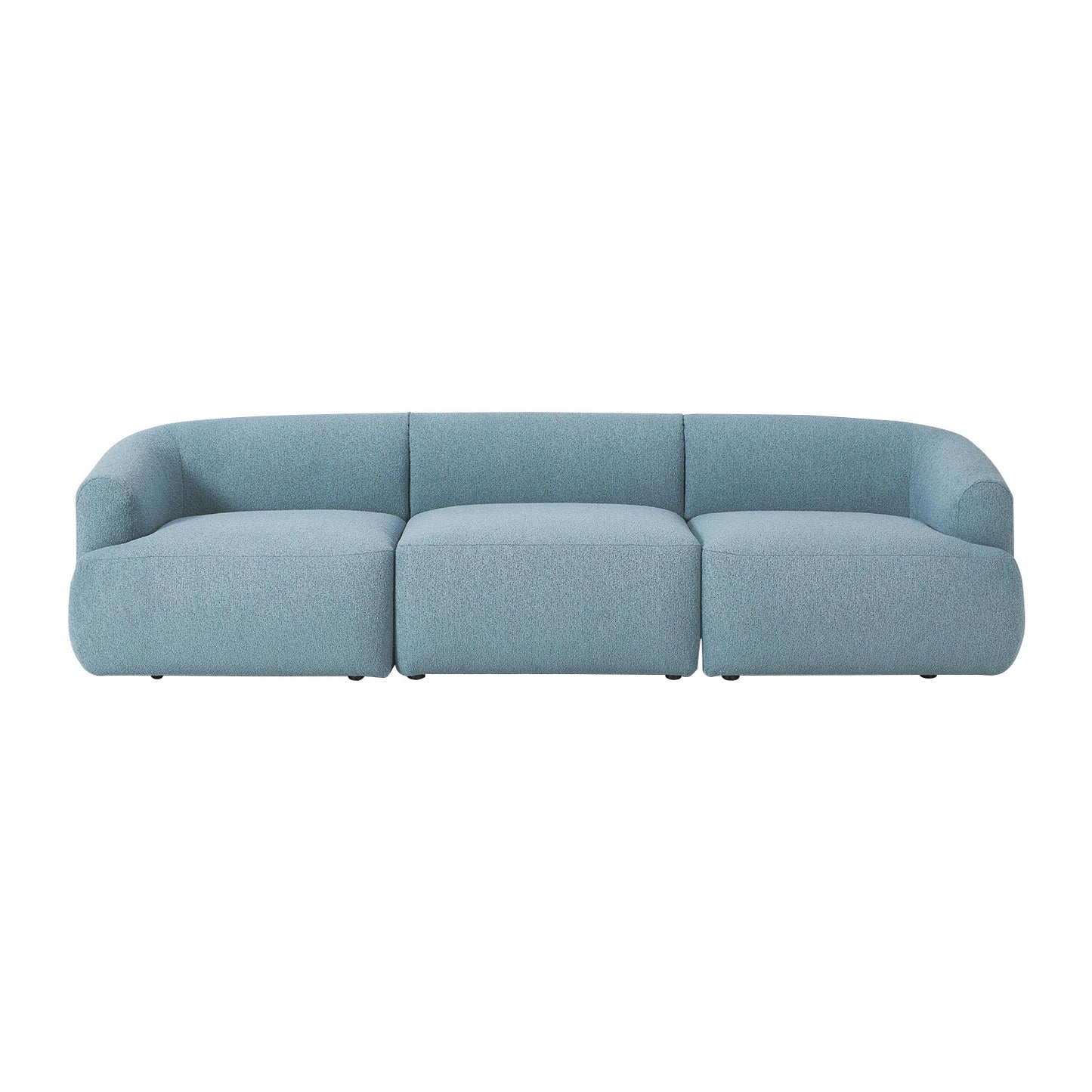 ZenLiving 3 Seater Sofa Boucle Blue