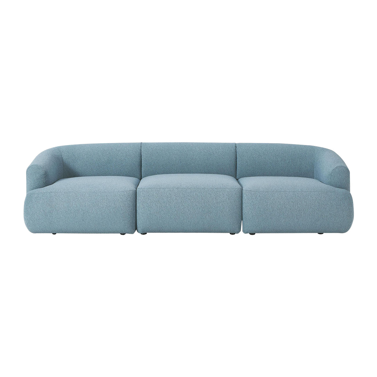 ZenLiving 3 Seater Sofa Boucle Blue