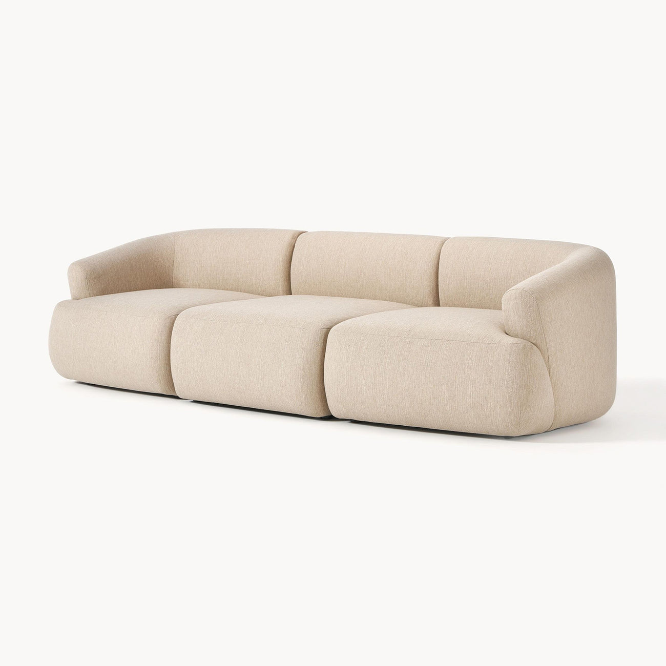 ZenLiving 3 Seater Sofa Beige