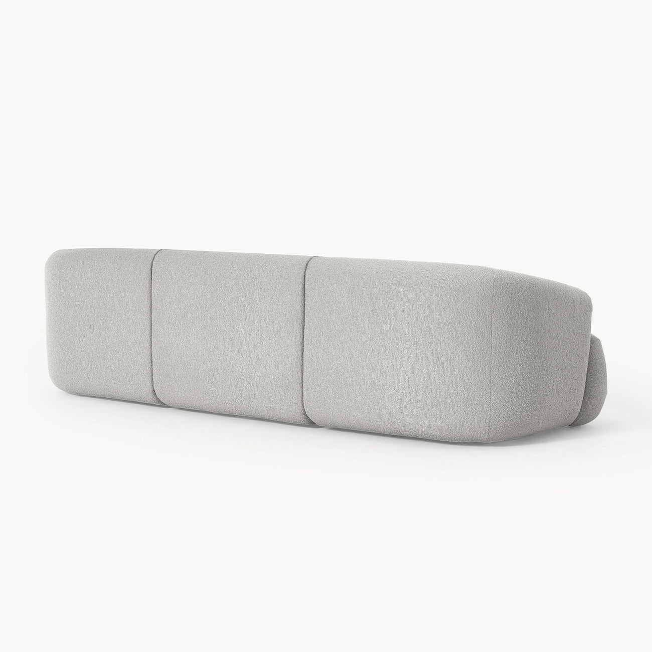 ZenLiving 3 Seater Sofa Boucle Grey