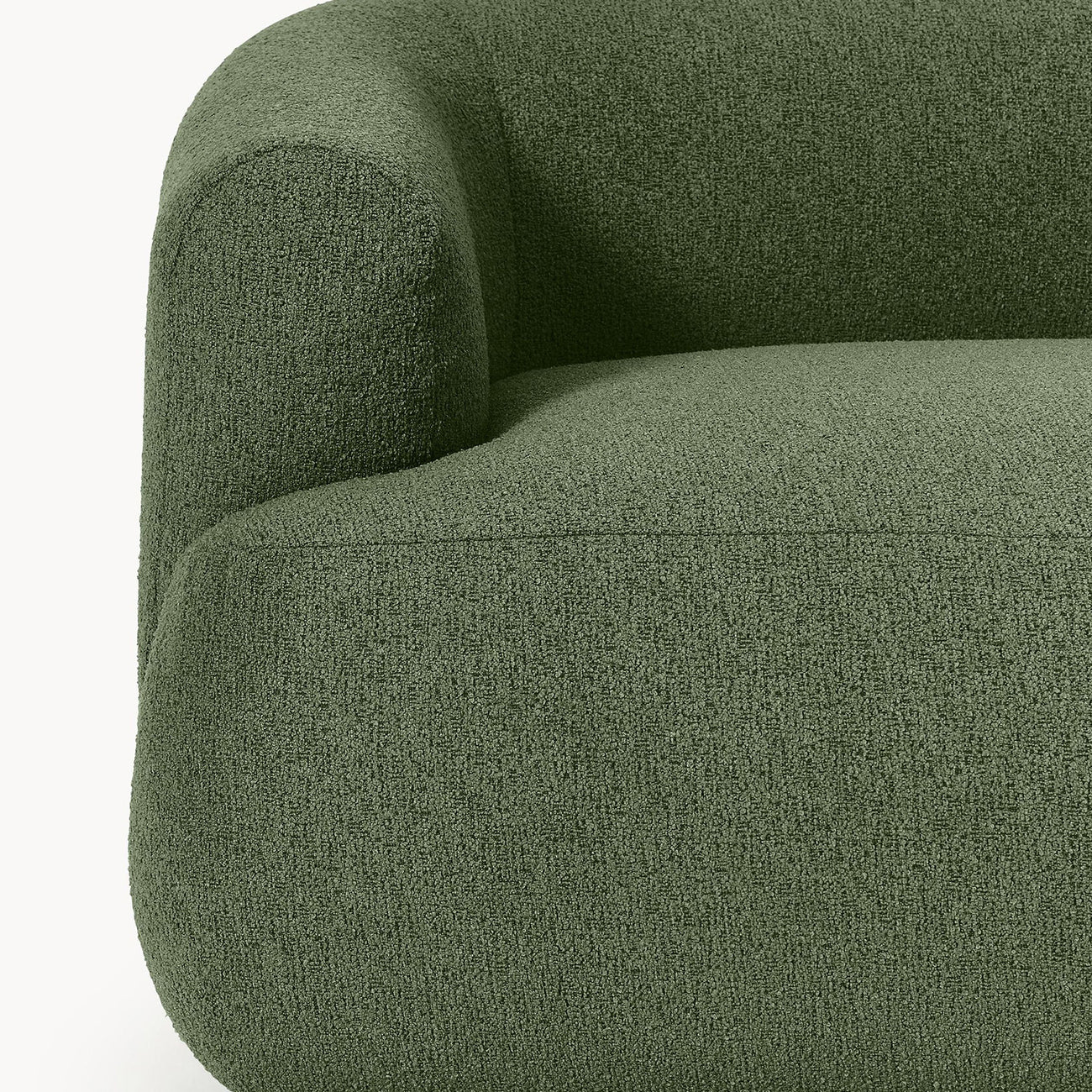 ZenLiving 3 Seater Sofa Boucle Green