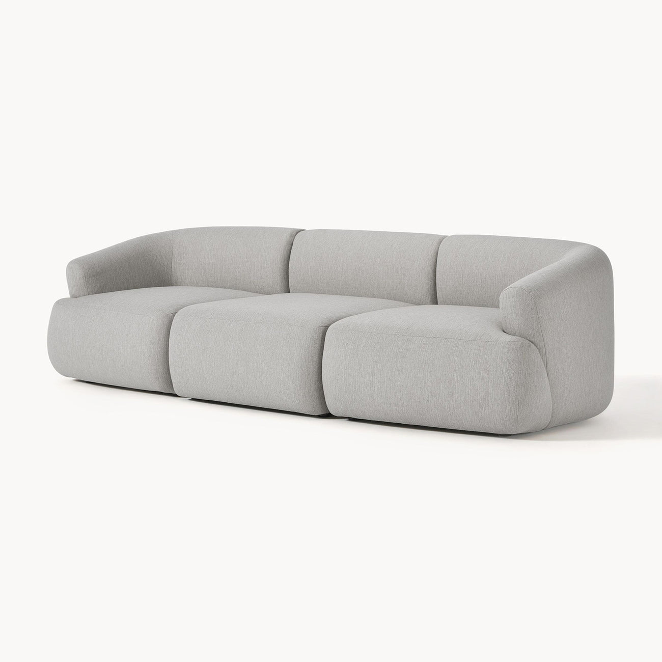 ZenLiving 3 Seater Sofa Chic Grey