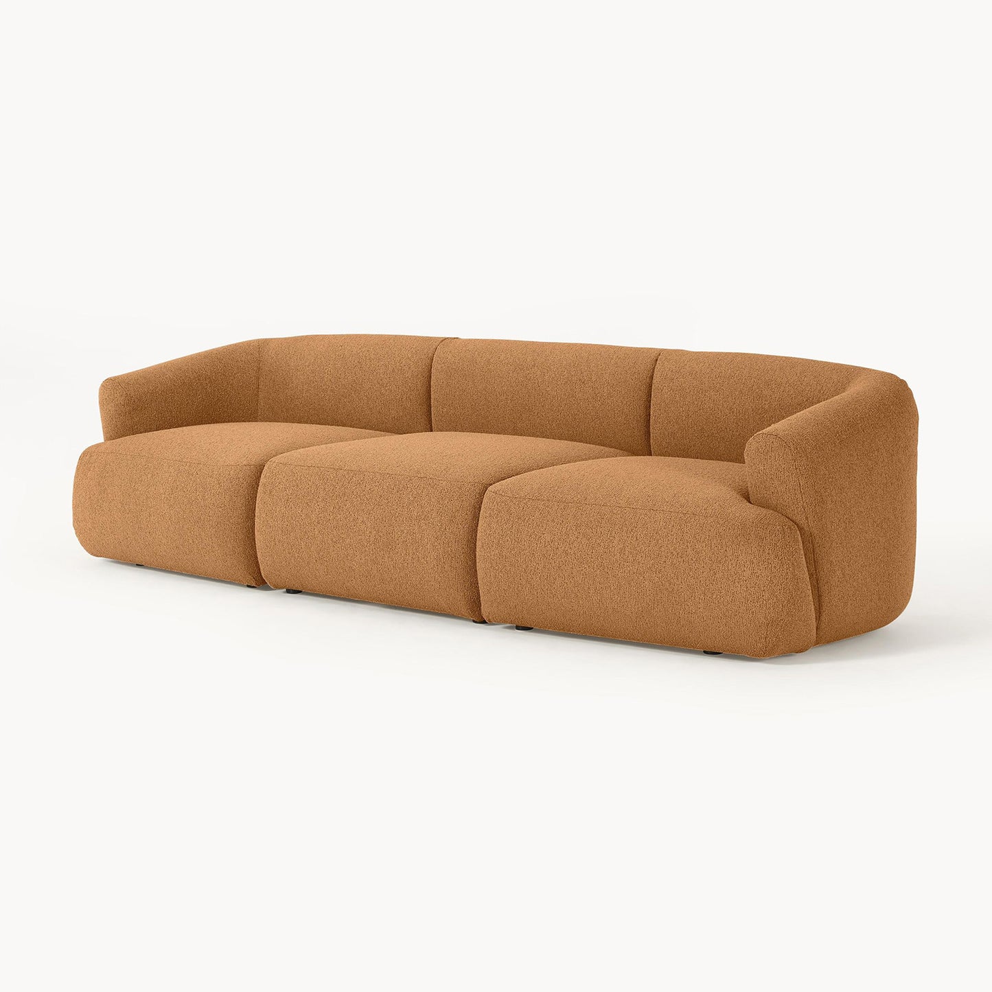 ZenLiving 3 Seater Sofa Boucle Tan