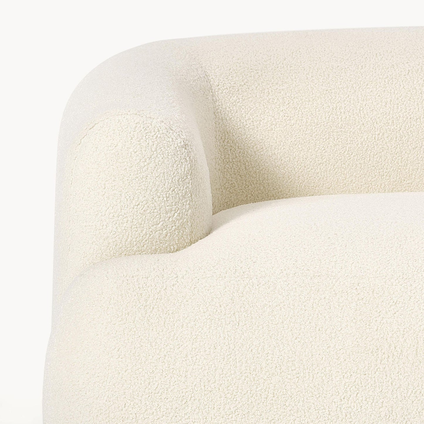 ZenLiving 3 Seater Sofa Boucle Crème