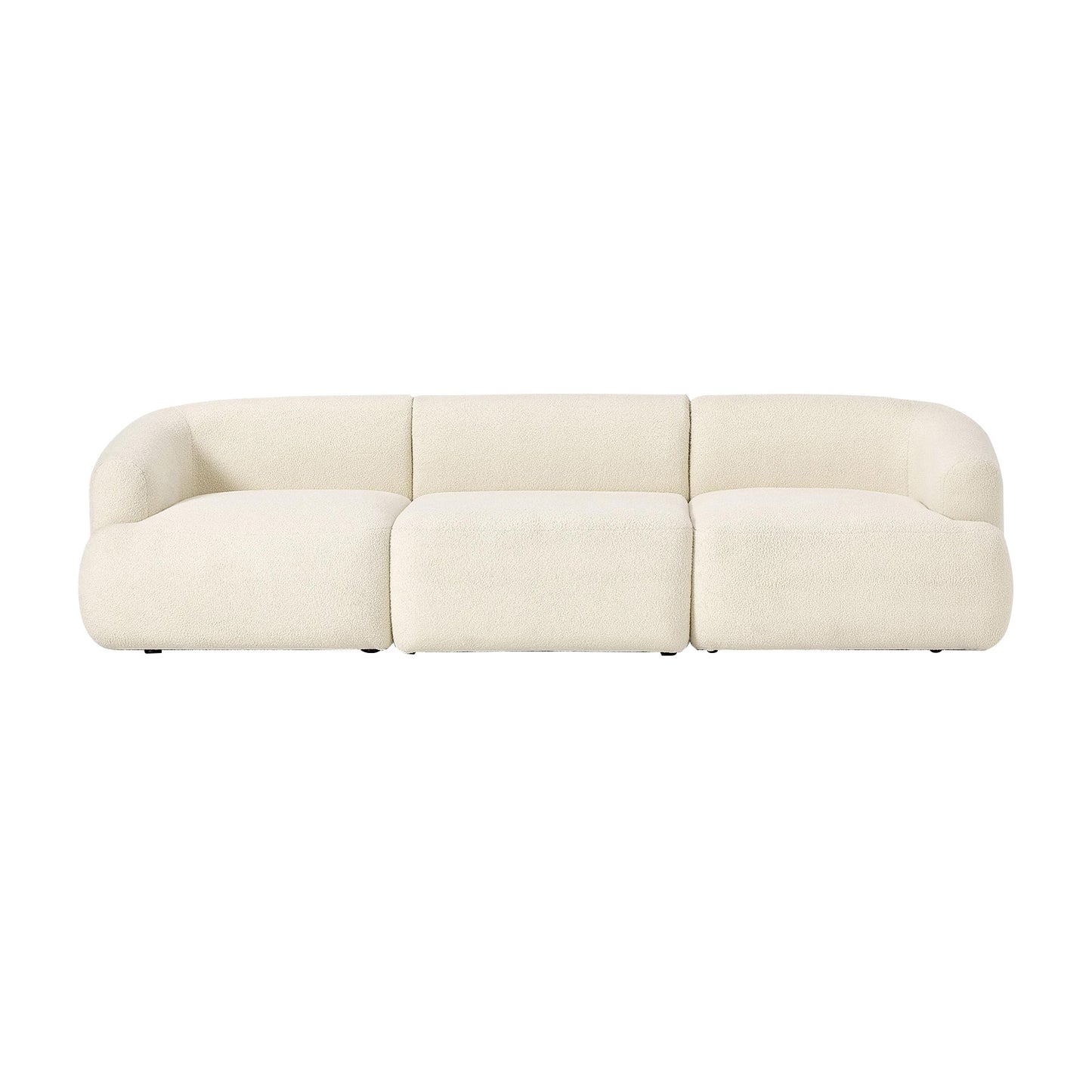 ZenLiving 3 Seater Sofa Boucle Crème