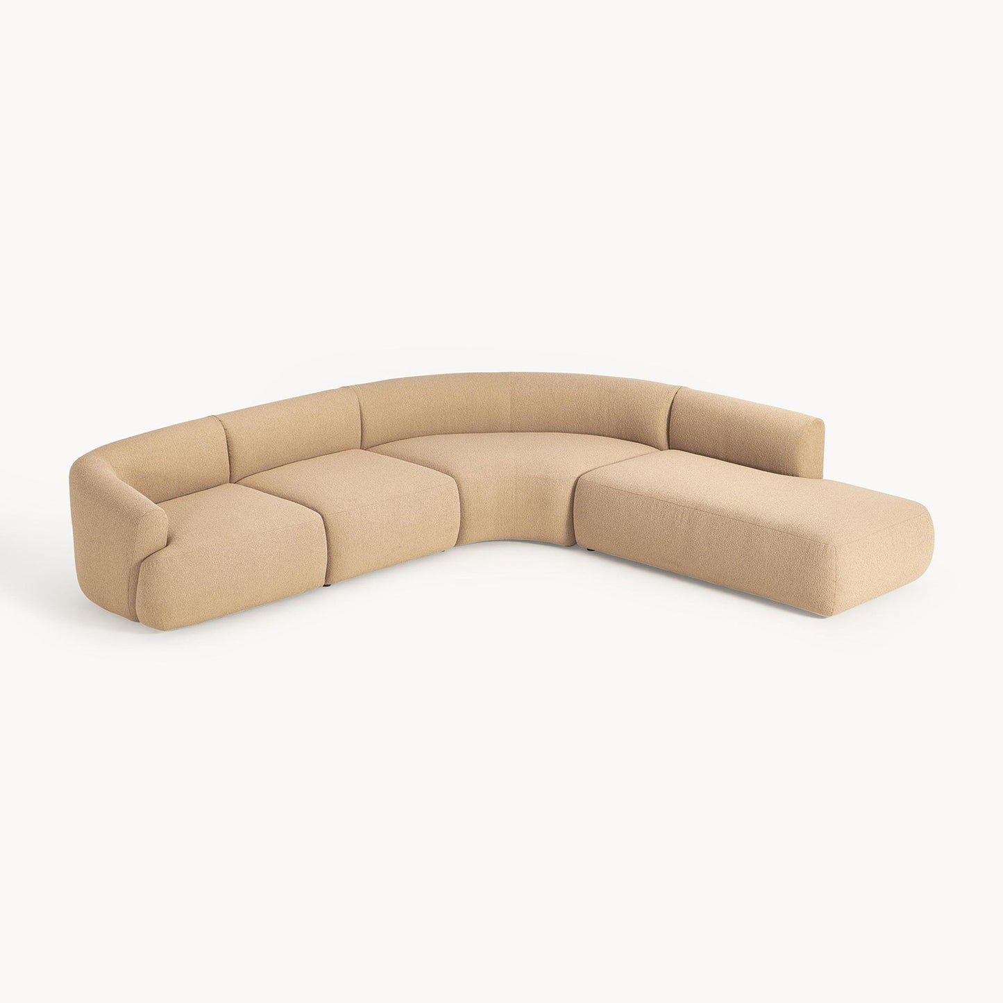 ZenLiving 5 Seater Sofa Boucle Beige