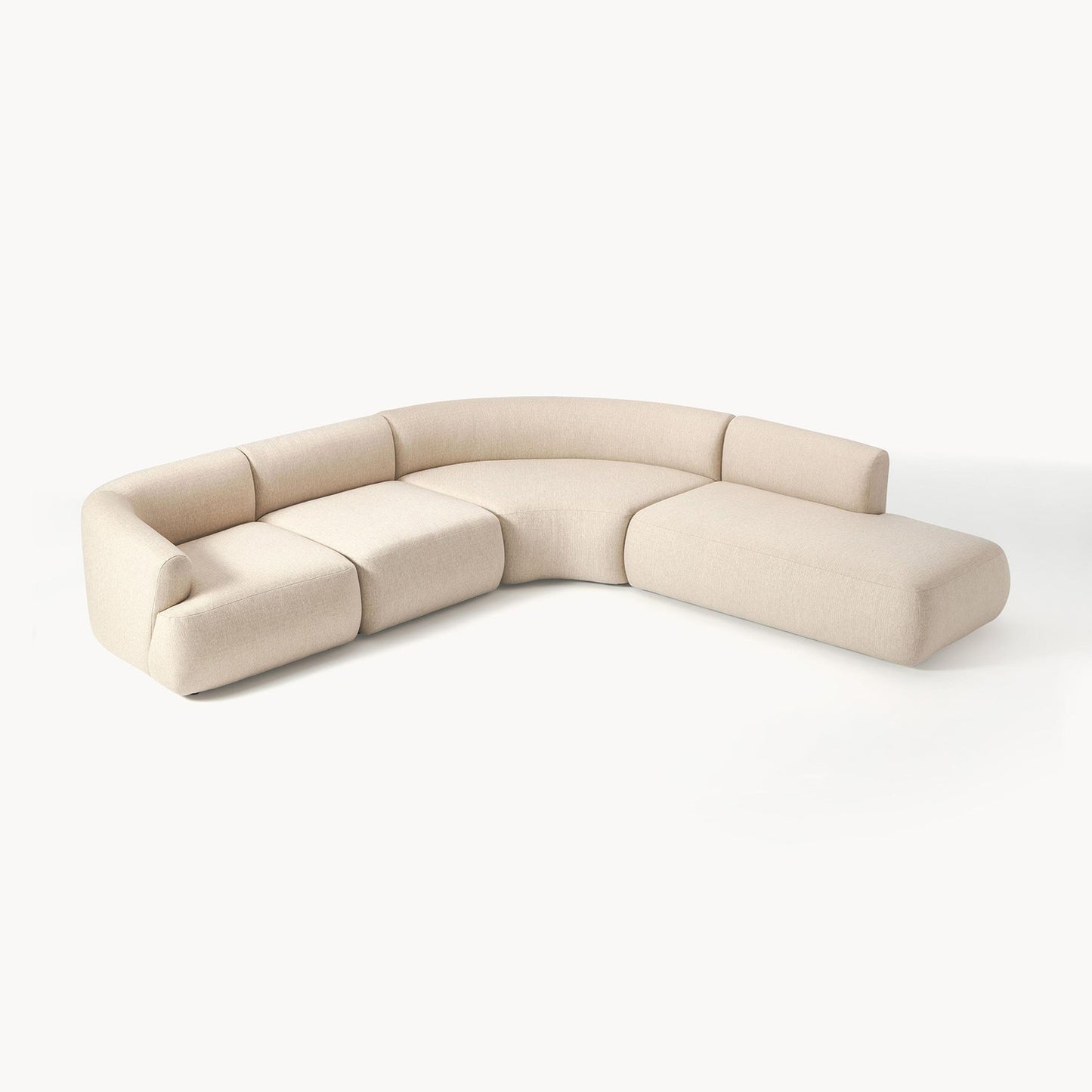 ZenLiving 5 Seater Sofa Beige