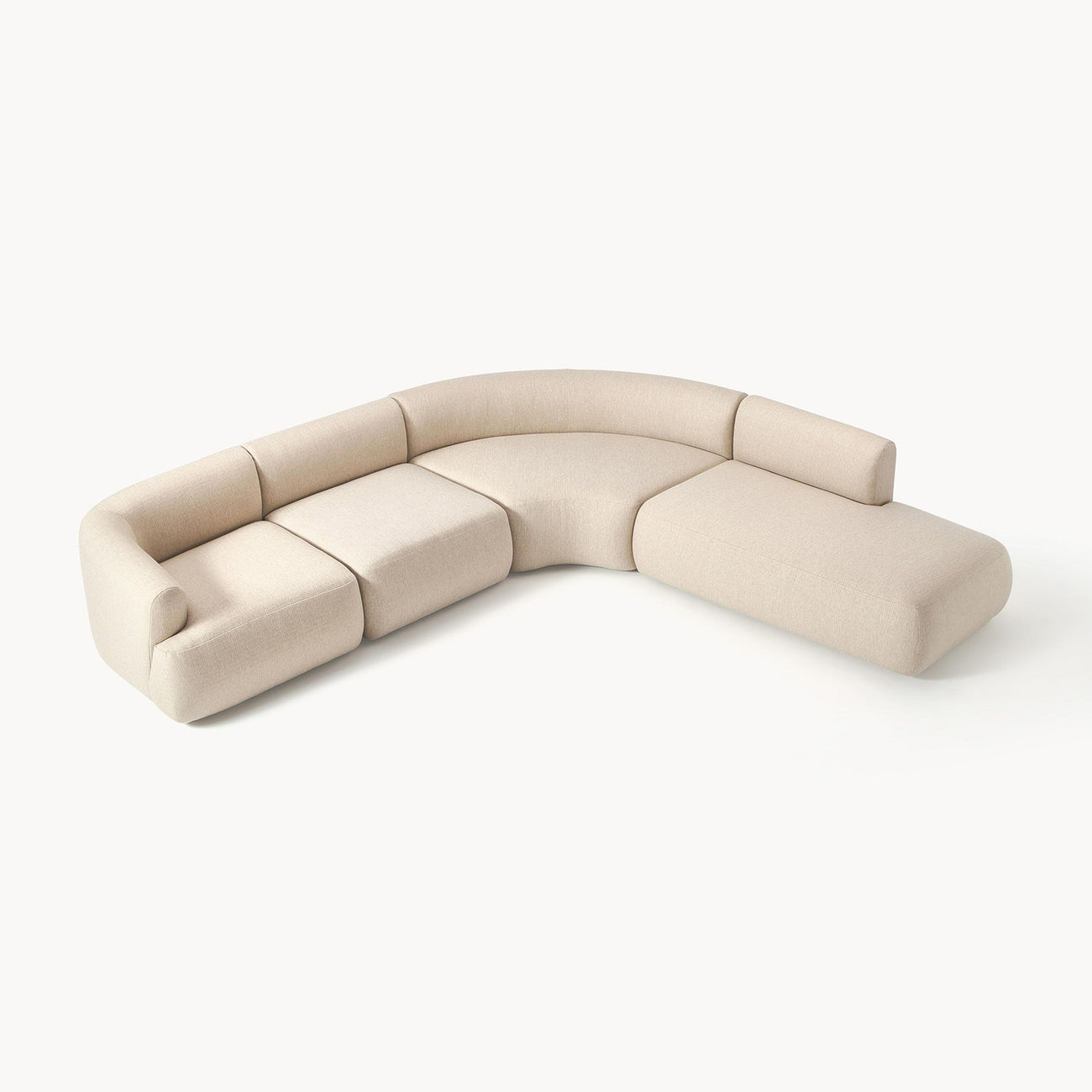 ZenLiving 5 Seater Sofa Beige