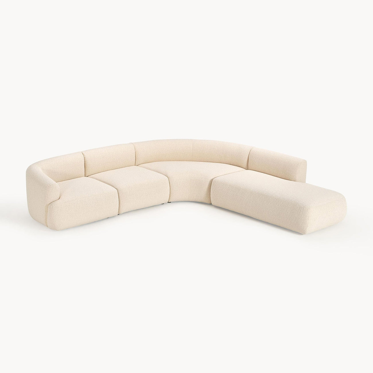 Zen Living 5 Seater Sofa Boucle Creme