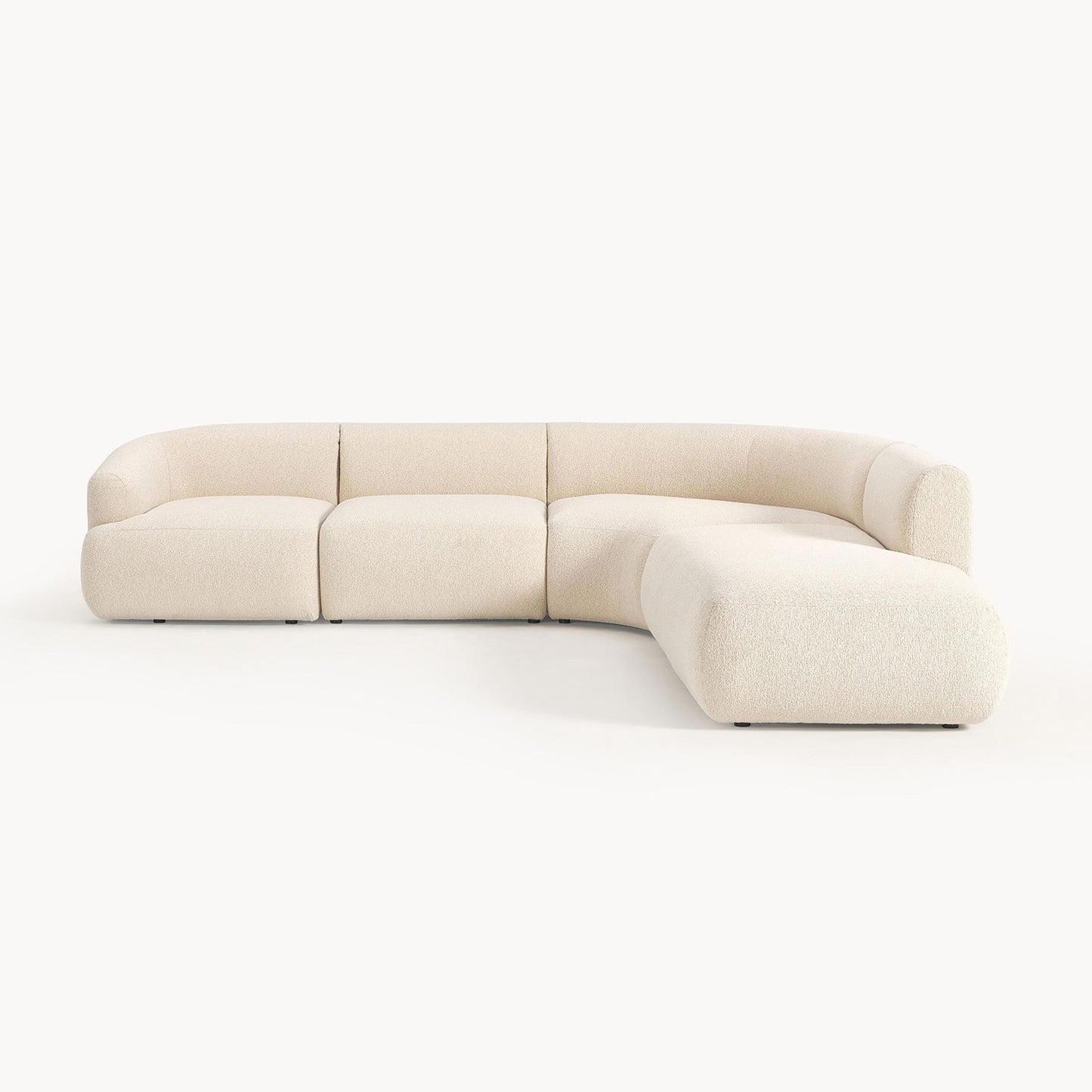 Zen Living 5 Seater Sofa Boucle Creme