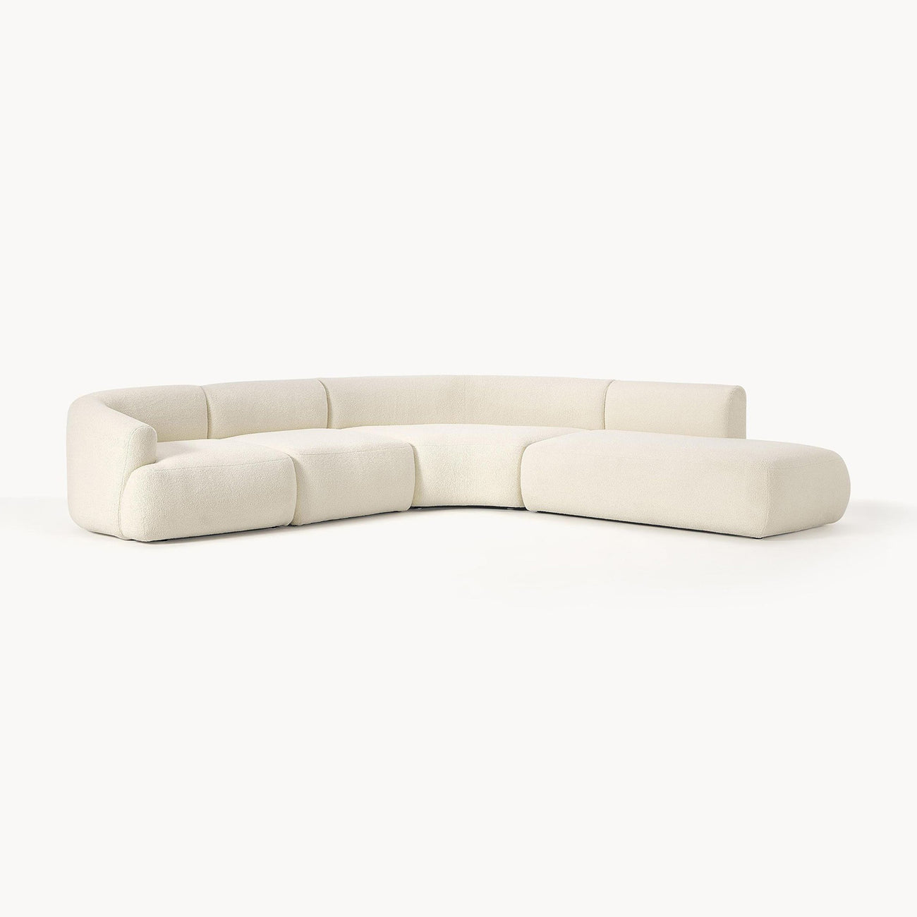 ZenLiving 5 Seater Sofa Boucle Creme