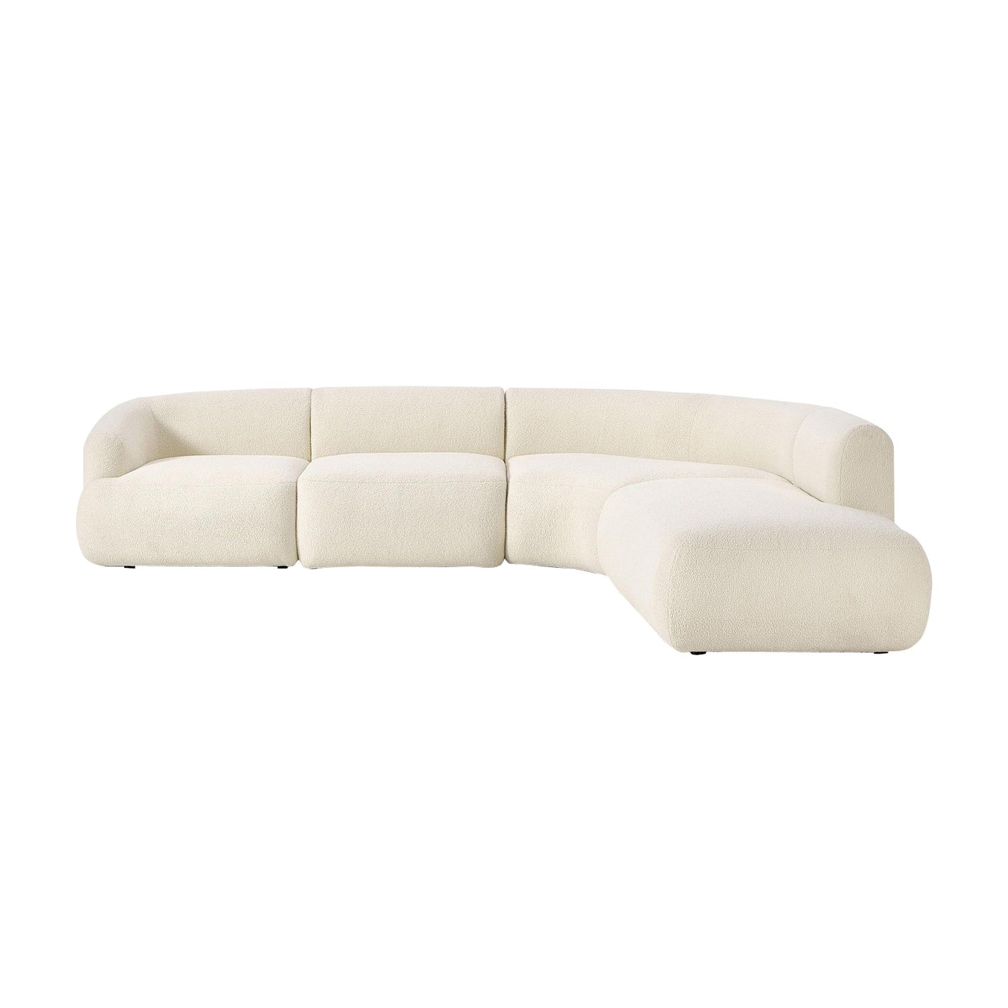 ZenLiving 5 Seater Sofa Boucle Creme