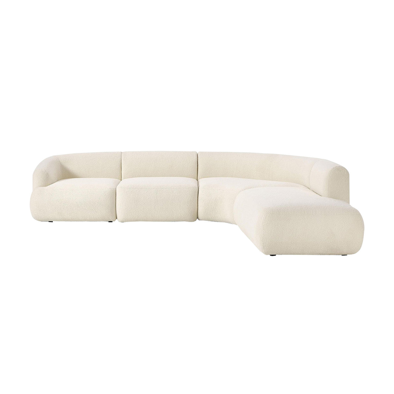 ZenLiving 5 Seater Sofa Boucle Creme