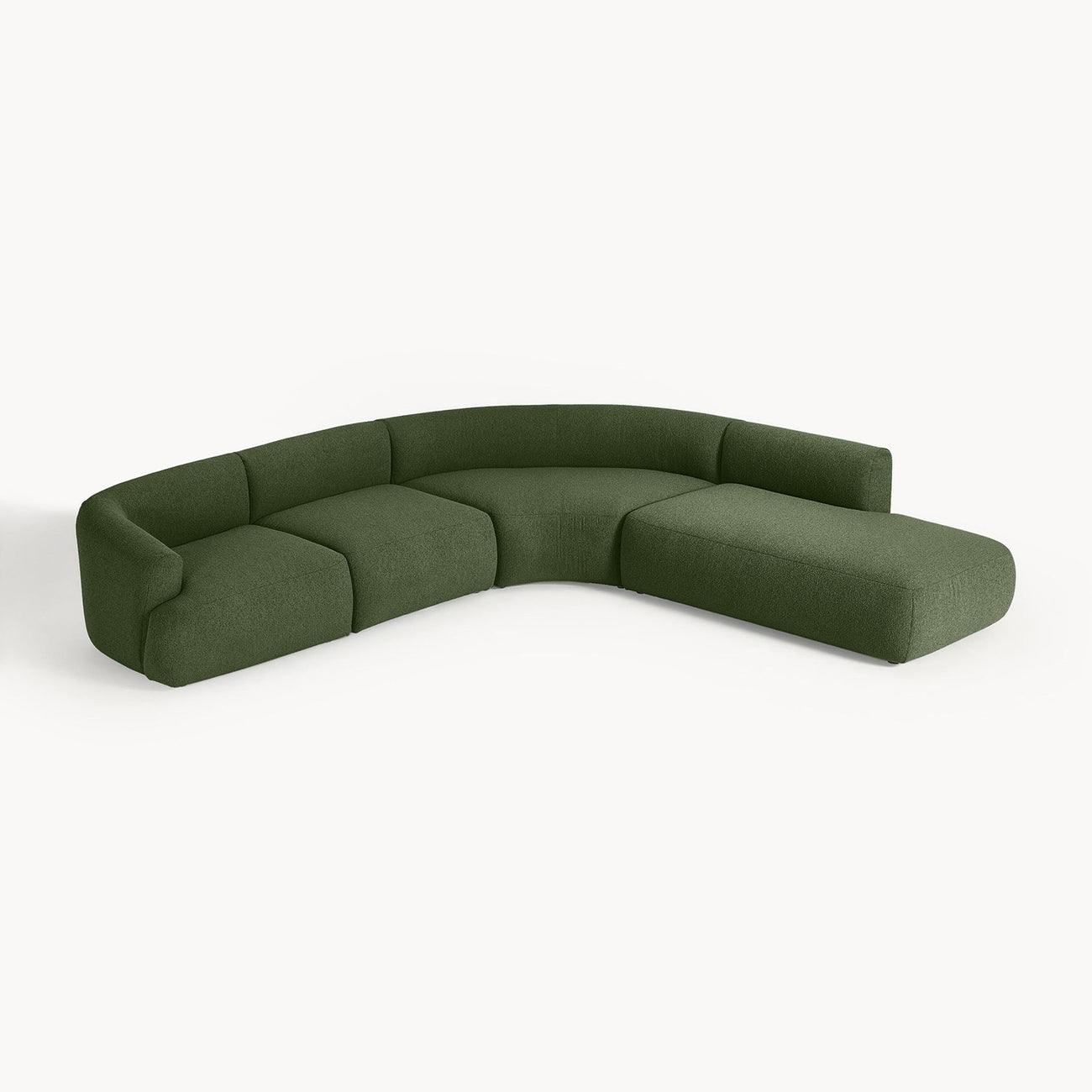 ZenLiving 5 Seater Sofa Boucle Green