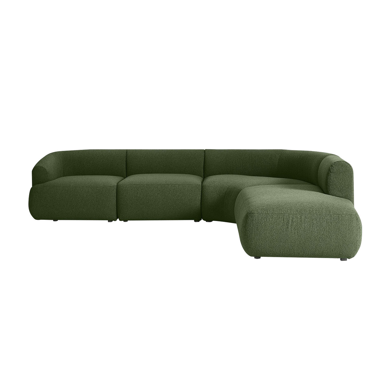 ZenLiving 5 Seater Sofa Boucle Green