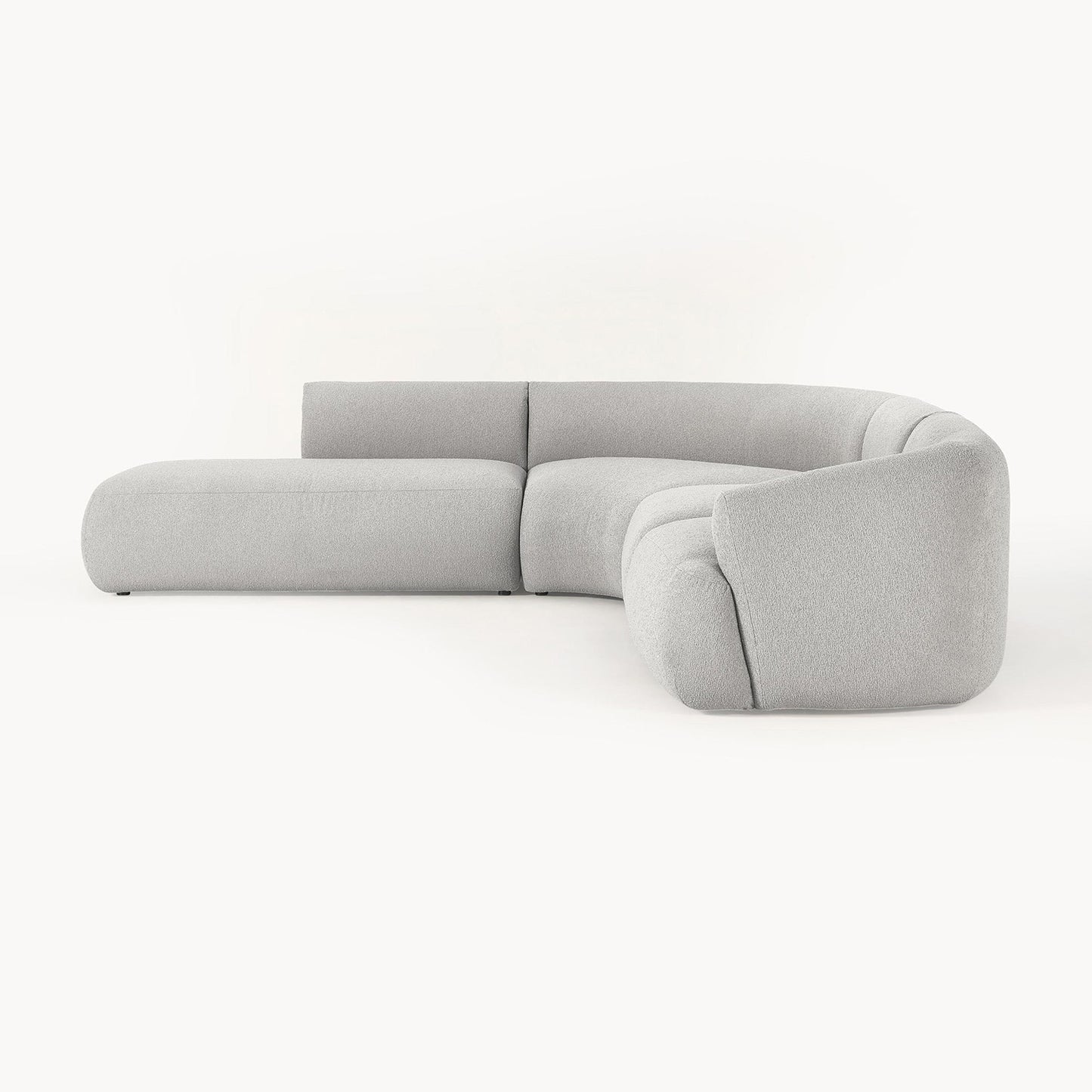 ZenLiving 5 Seater Sofa Boucle Grey