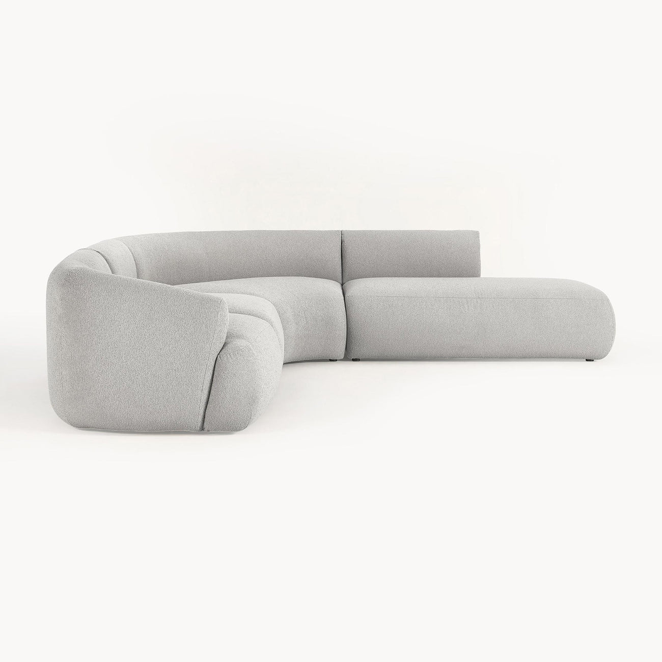 ZenLiving 5 Seater Sofa Boucle Grey