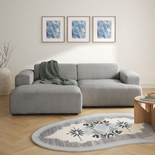 Sophisticated Comfort Corduroy 2 Seater Sofa Grey