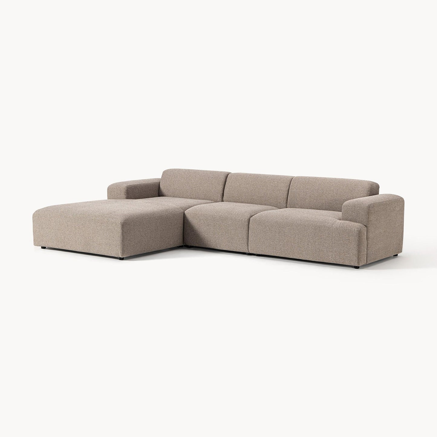 Sophisticated Comfort 3 Seater L Shaped Sofa CreBeigeme