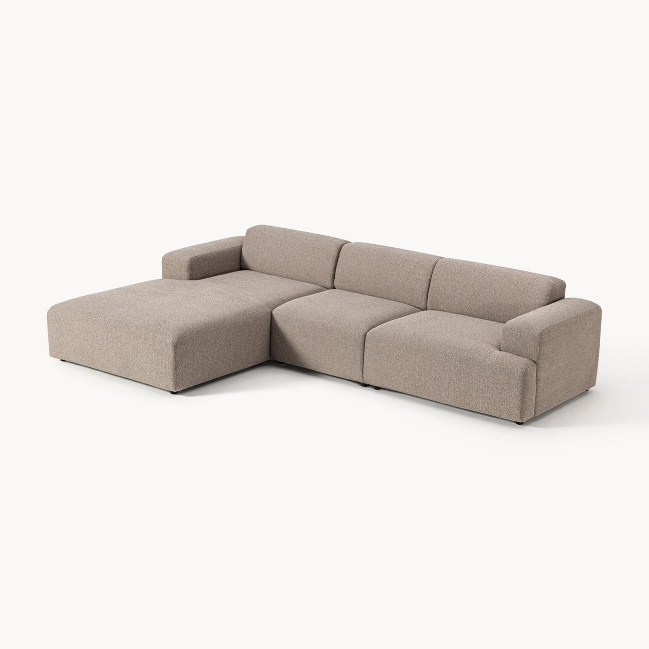 Sophisticated Comfort 3 Seater L Shaped Sofa CreBeigeme