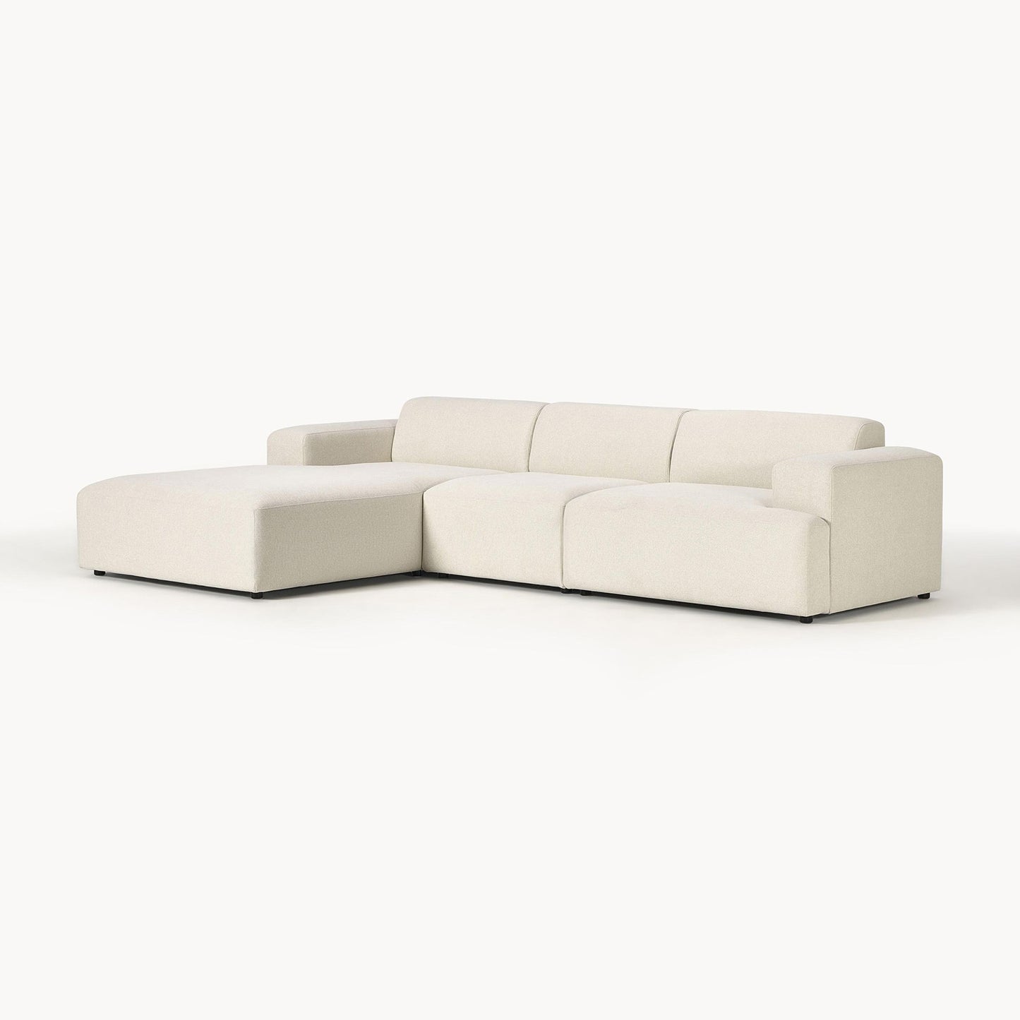 Sophisticated Comfort 3 Seater L Shaped Sofa Crème