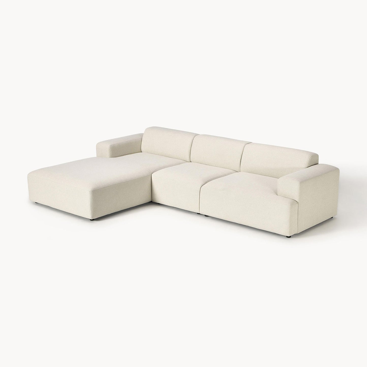 Sophisticated Comfort 3 Seater L Shaped Sofa Crème