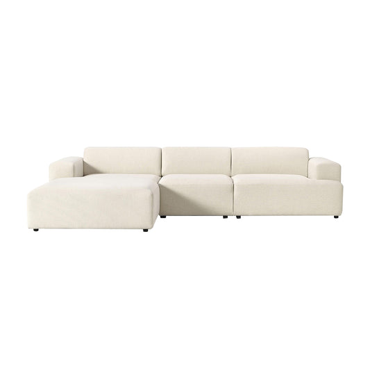 Sophisticated Comfort 3 Seater L Shaped Sofa Crème