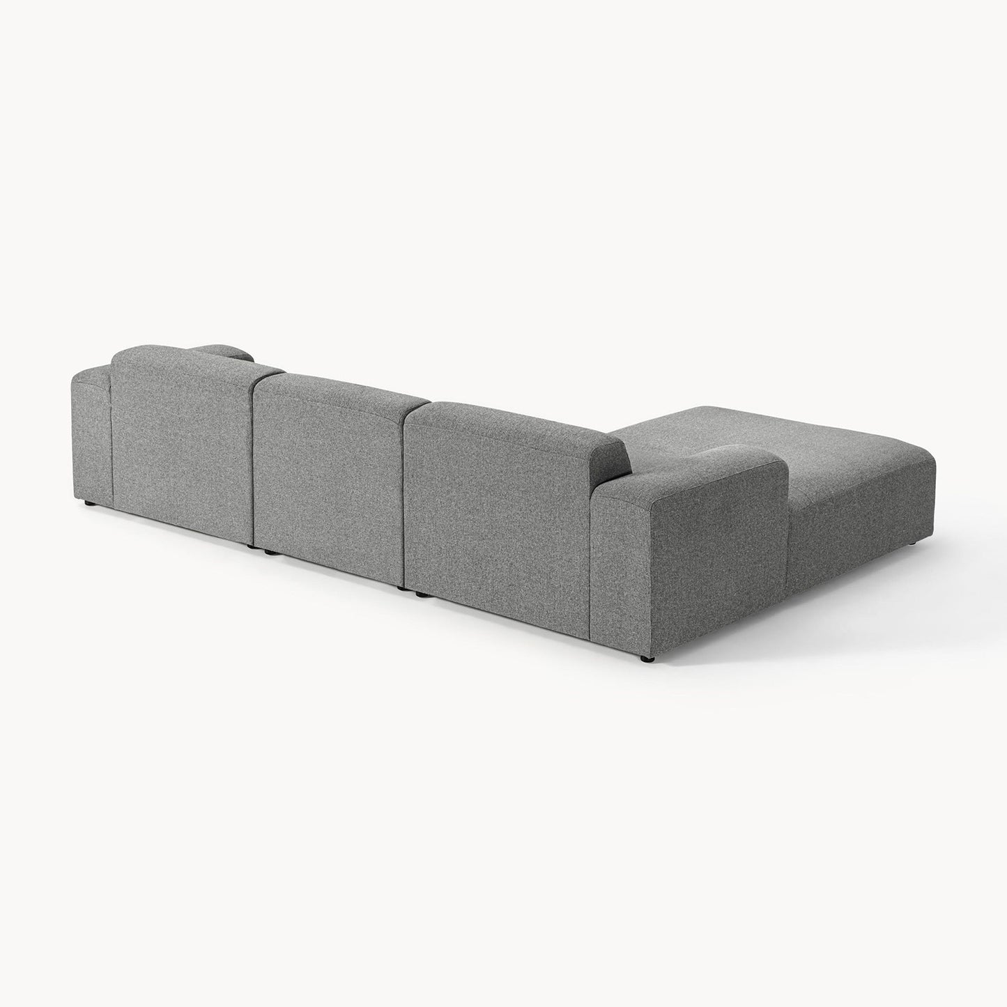 Sophisticated Comfort 3 Seater L Shaped Sofa Dark Grey