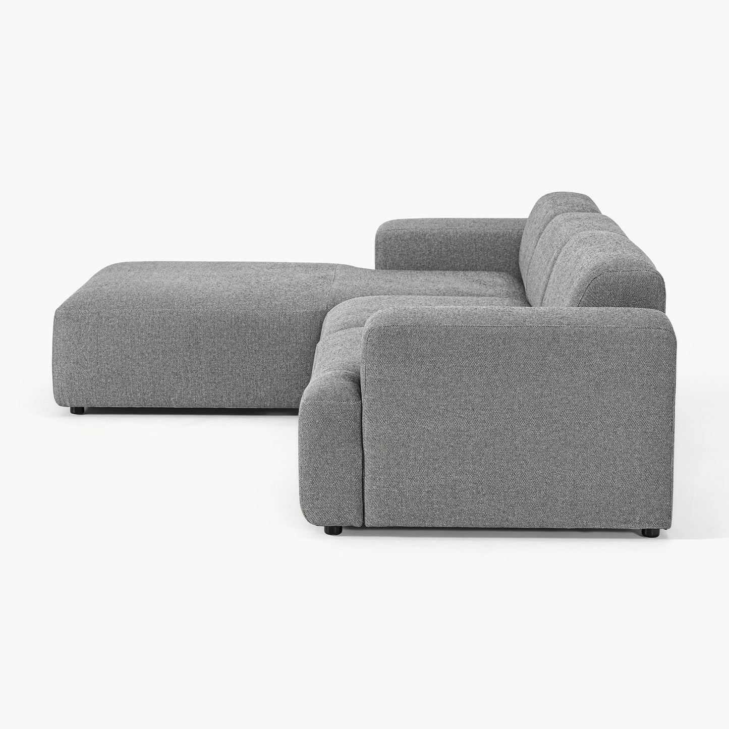 Sophisticated Comfort 3 Seater L Shaped Sofa Dark Grey