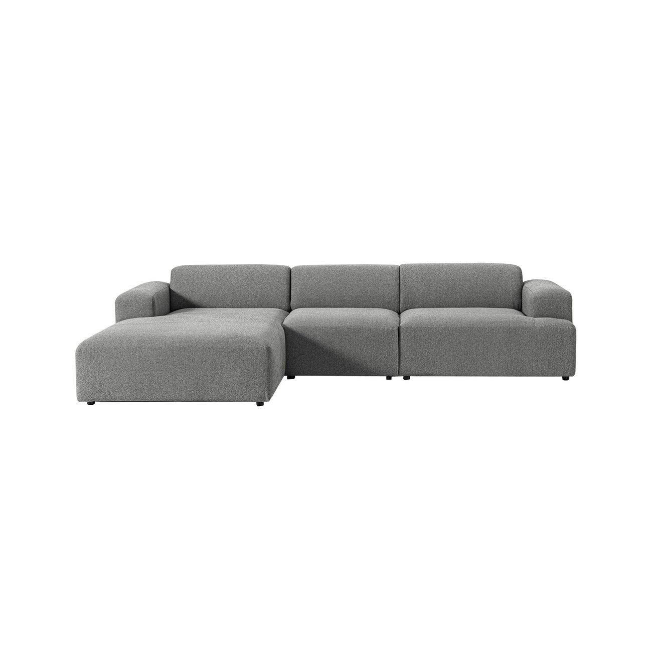 Sophisticated Comfort 3 Seater L Shaped Sofa Dark Grey