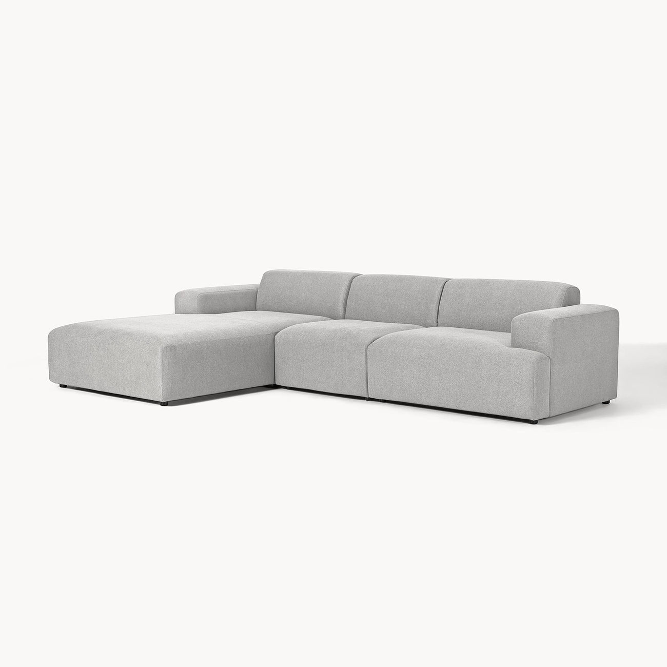 Sophisticated Comfort 3 Seater L Shaped Sofa Grey