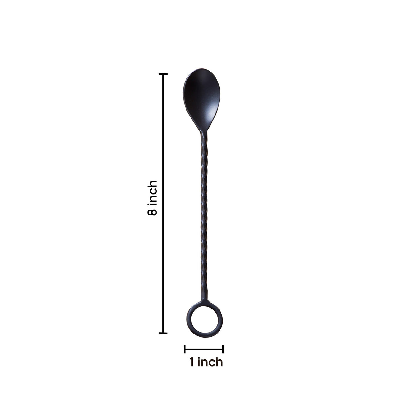 The Precise Cocktail Mixing Spoon Matte Black