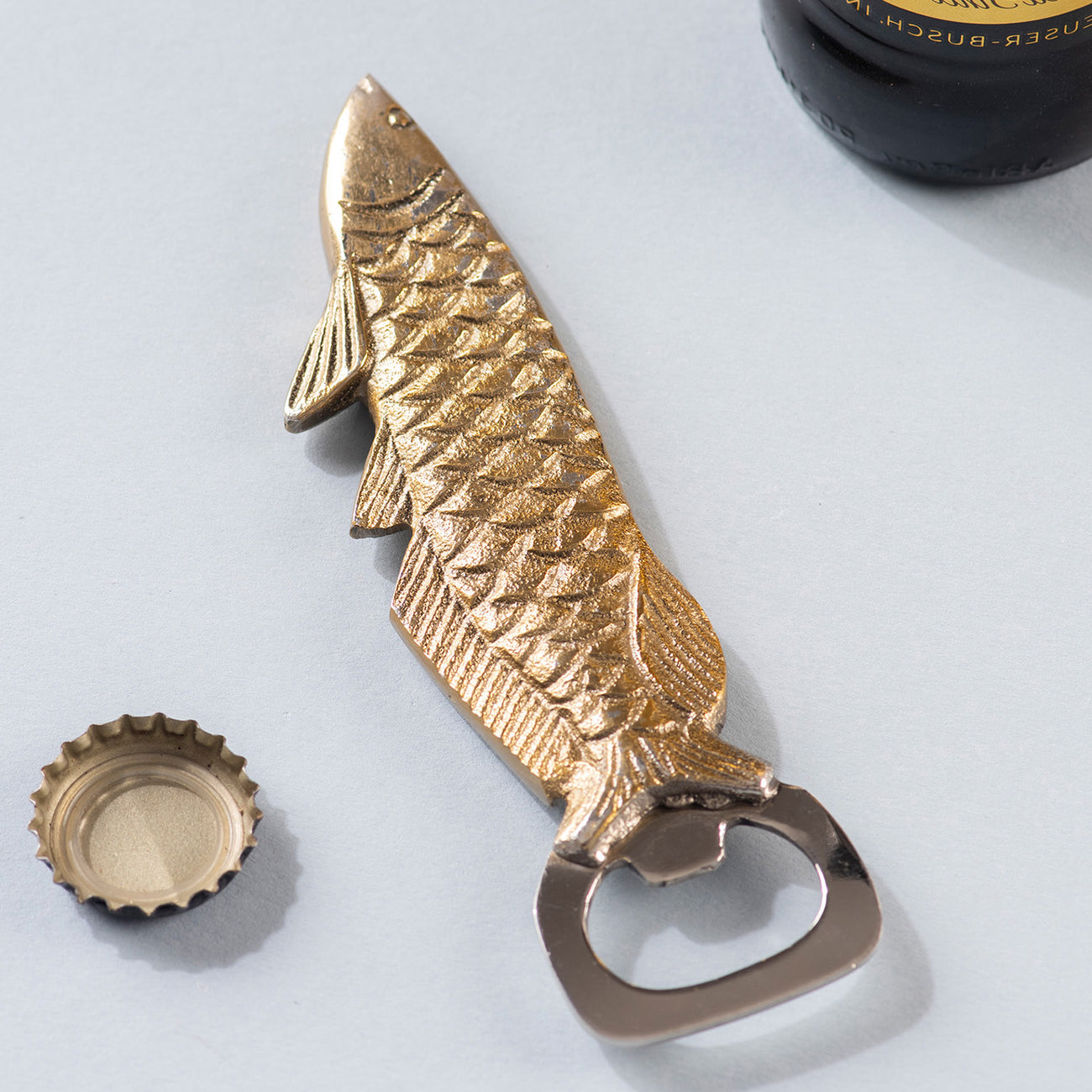 The Fish Bottle Opener Glossy Gold