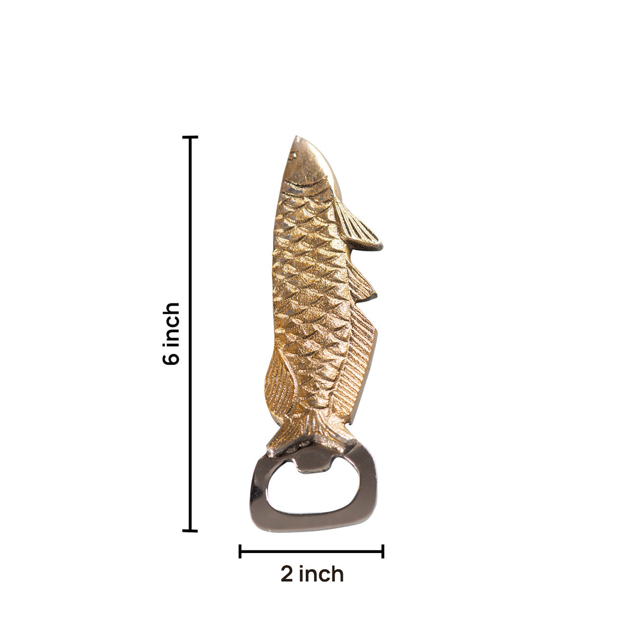 The Fish Bottle Opener Glossy Gold