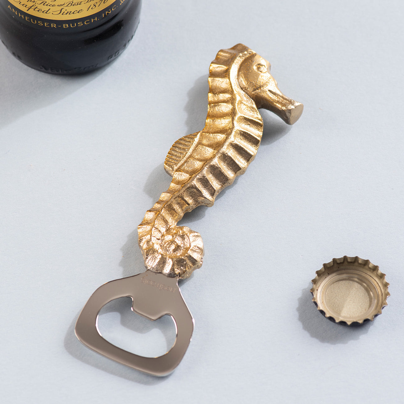 The Sea Horse Bottle Opener Glossy Gold