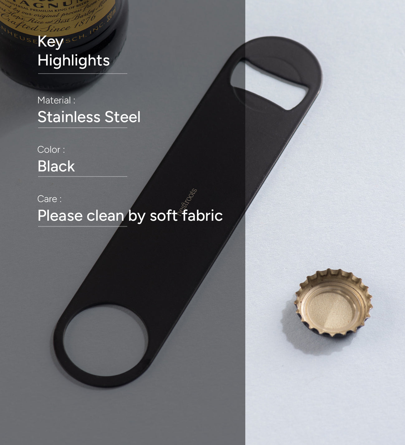 The Premium Bottle Opener Matte Black