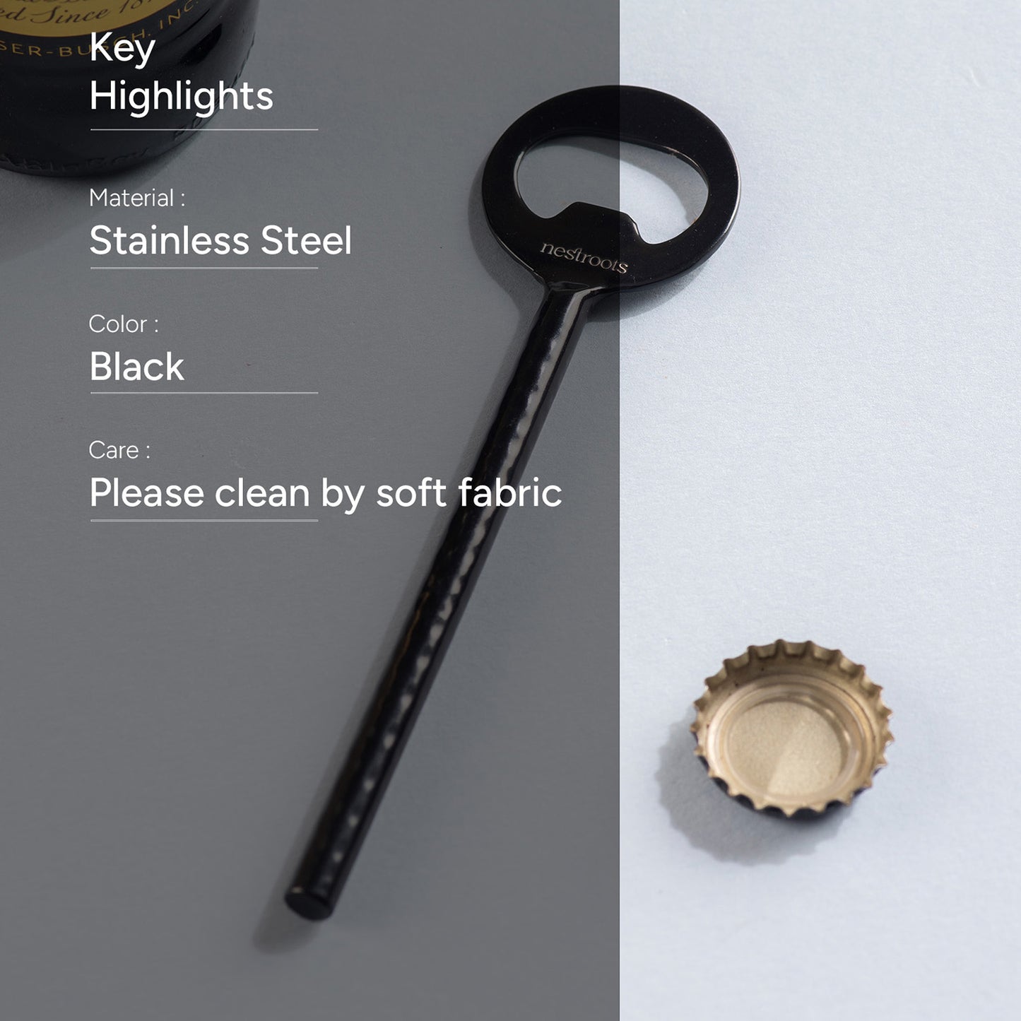 The Stick Bottle Opener Matte Black